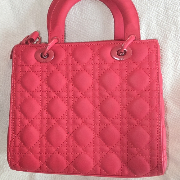 Cd Red Quilted Handbag - Picture 3 of 11